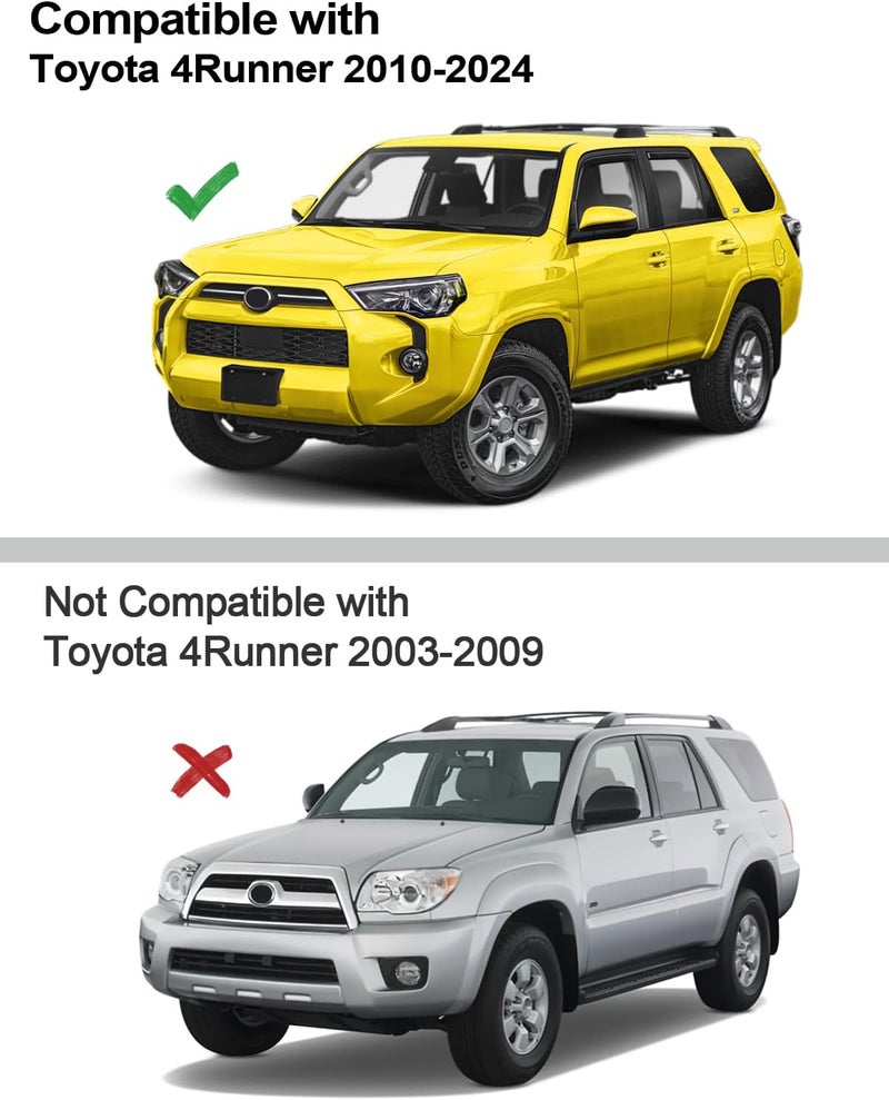 Deejecsun in-Channel Window Rain Guards Fit for Toyota 4Runner 2010-2024 Extra Durable Window Deflectors Vent Visors Vent Shades Window Visors Rain Guard Exterior Car Accessories - 4 pcs - Image 3